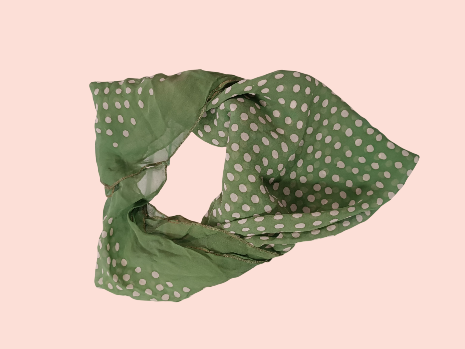 Schal Klein Einfärbig mit weißen Punkten