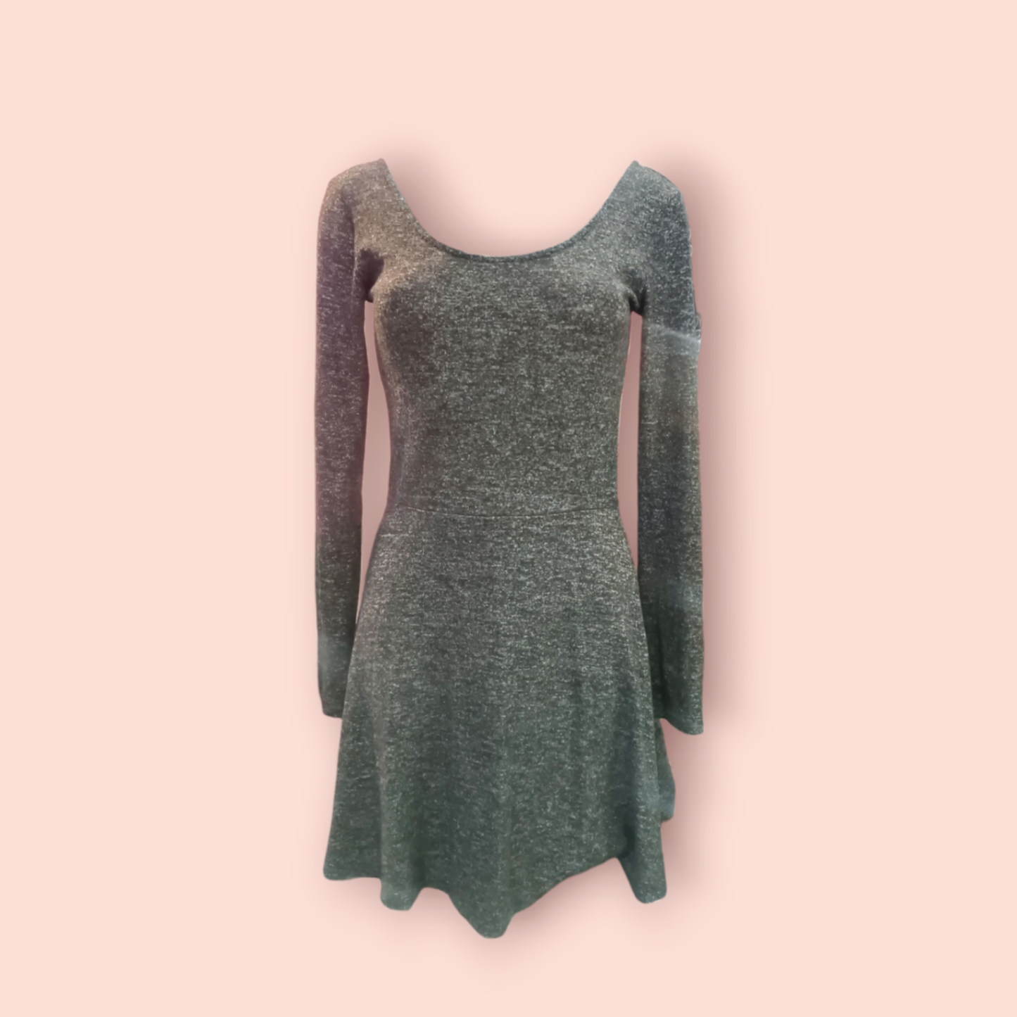 Clockhouse Kleid S grau-weiß gemustert