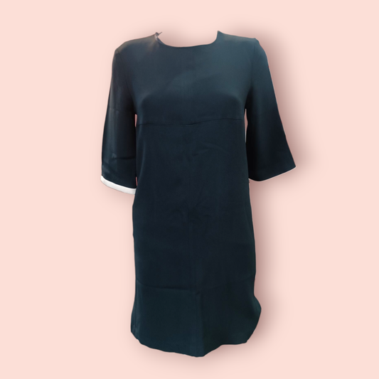 Fay Kleid M Dunkelblau mit weißem Ärmelstreif