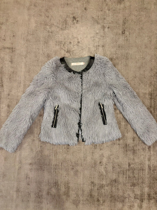 EquQualo Faux Fell Jacke 38 Grau