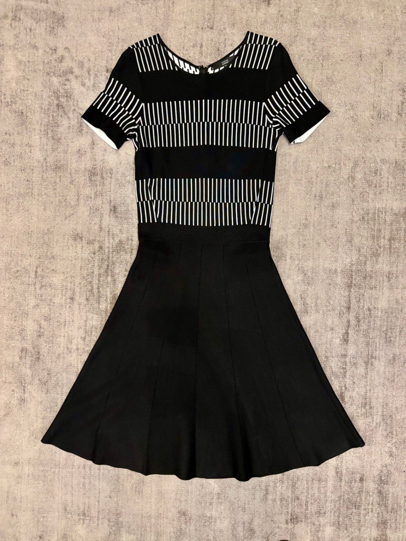 Steffen Schraut Strickkleid 38 Schwarz und Weiß