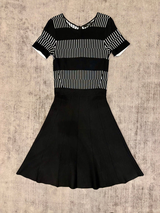 Steffen Schraut Strickkleid 38 Schwarz und Weiß