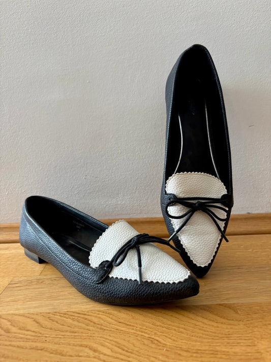 Topshop Ballerinas 40-41 Schwarz und Weiß