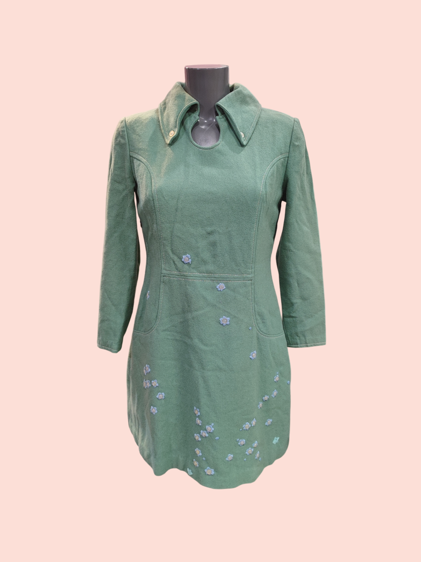 Vintage Kleid S Grün