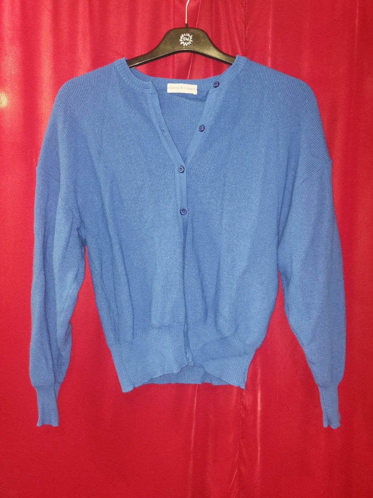 Geyer-Boutique Strickjacke aus Wolle M Blau