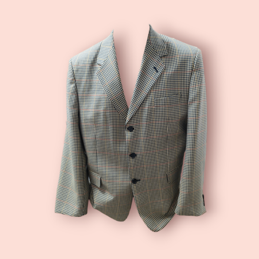 Blazer 52 Mehrfarbig kariert (beige, blau, rot)