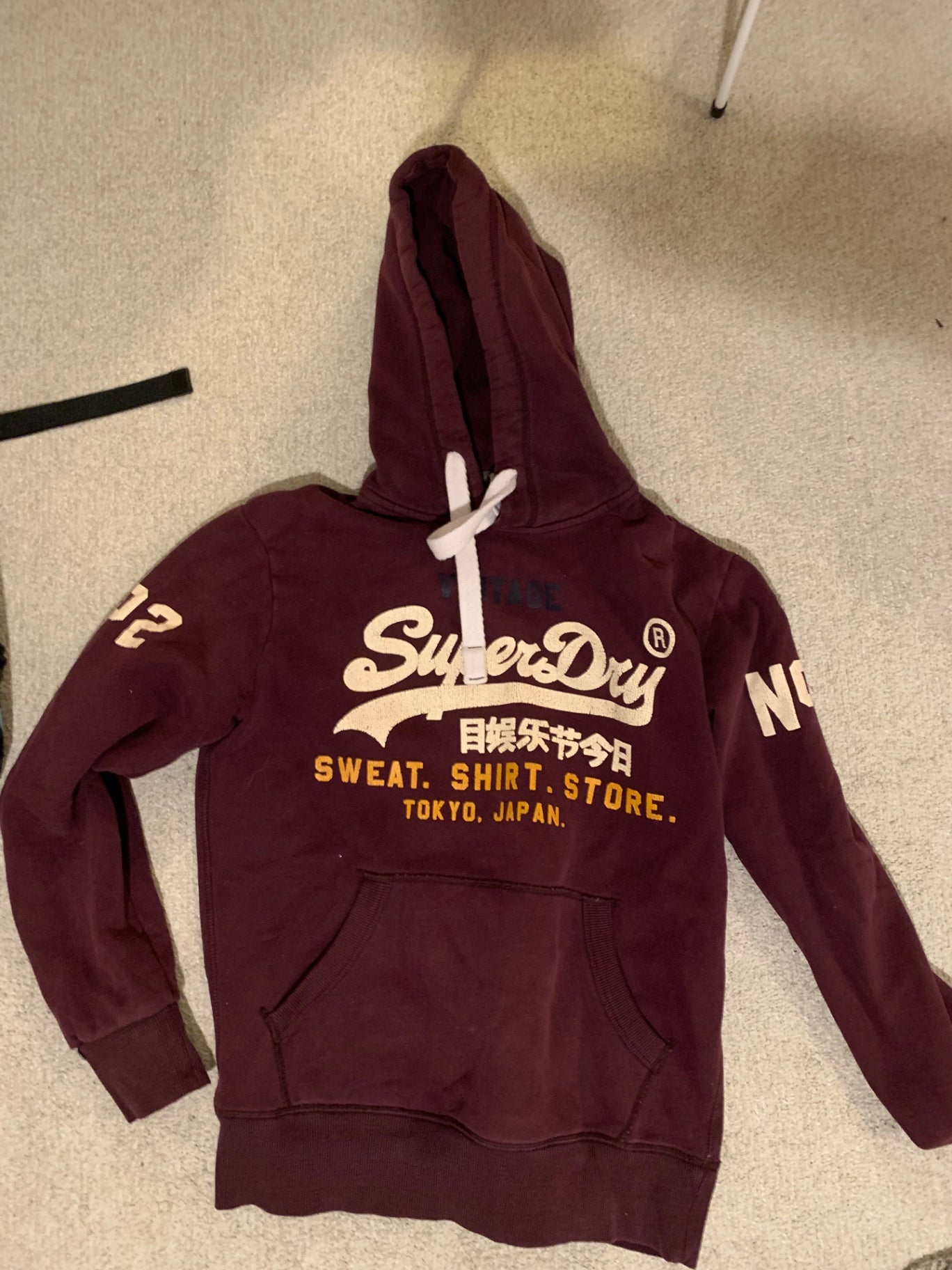SuperDry Hoodie M Bordeaux