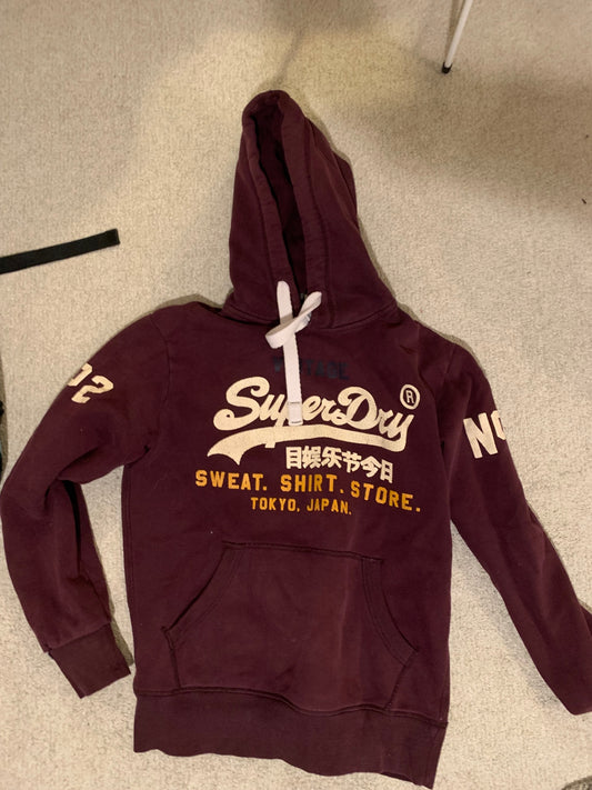 SuperDry Hoodie M Bordeaux