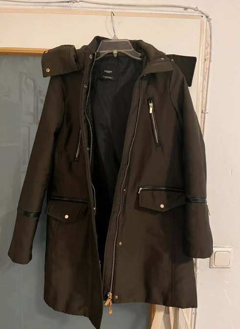 Mango Basics Jacke S Dunkelgrün