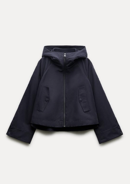 Zara Jacke M Dunkelblau