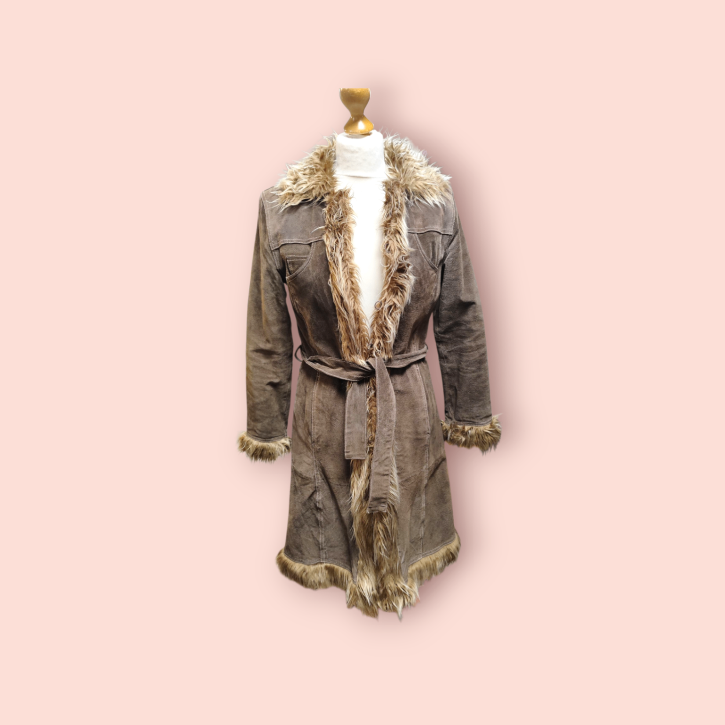 Ledermantel S/M Braun