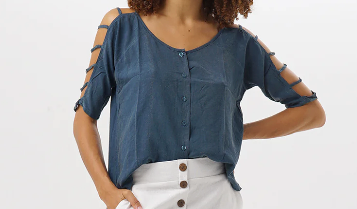 Suen Noaj Bluse S Dunkelblau