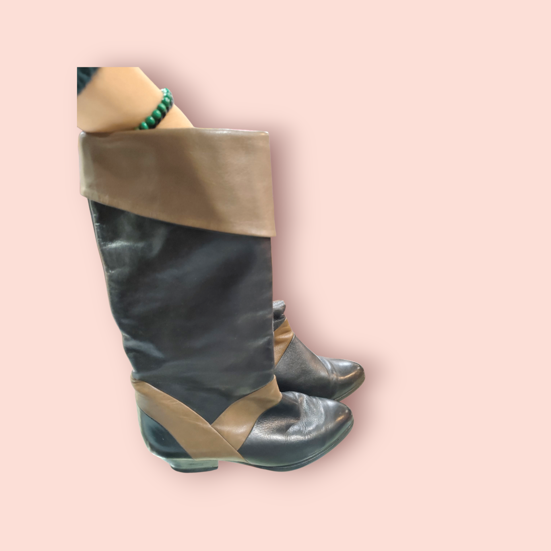 Gabor Lederstiefel 36 Schwarz, Braun