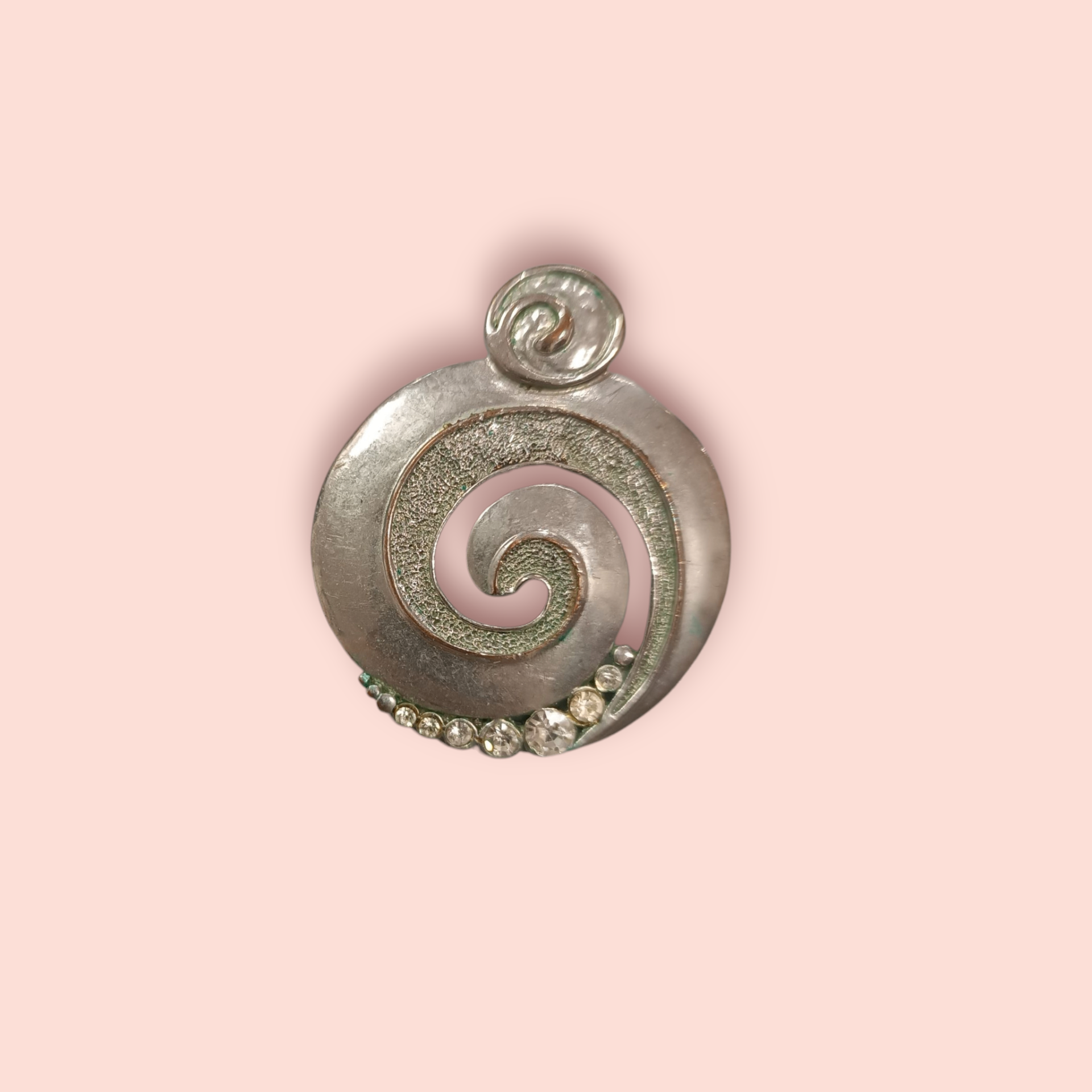 Kettenanhänger Silber Spiralförmig mit Muster