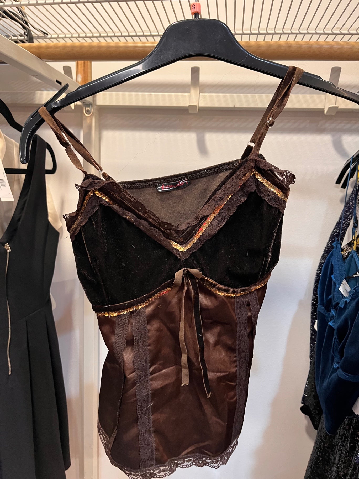 Ärmelloses Top S Braun