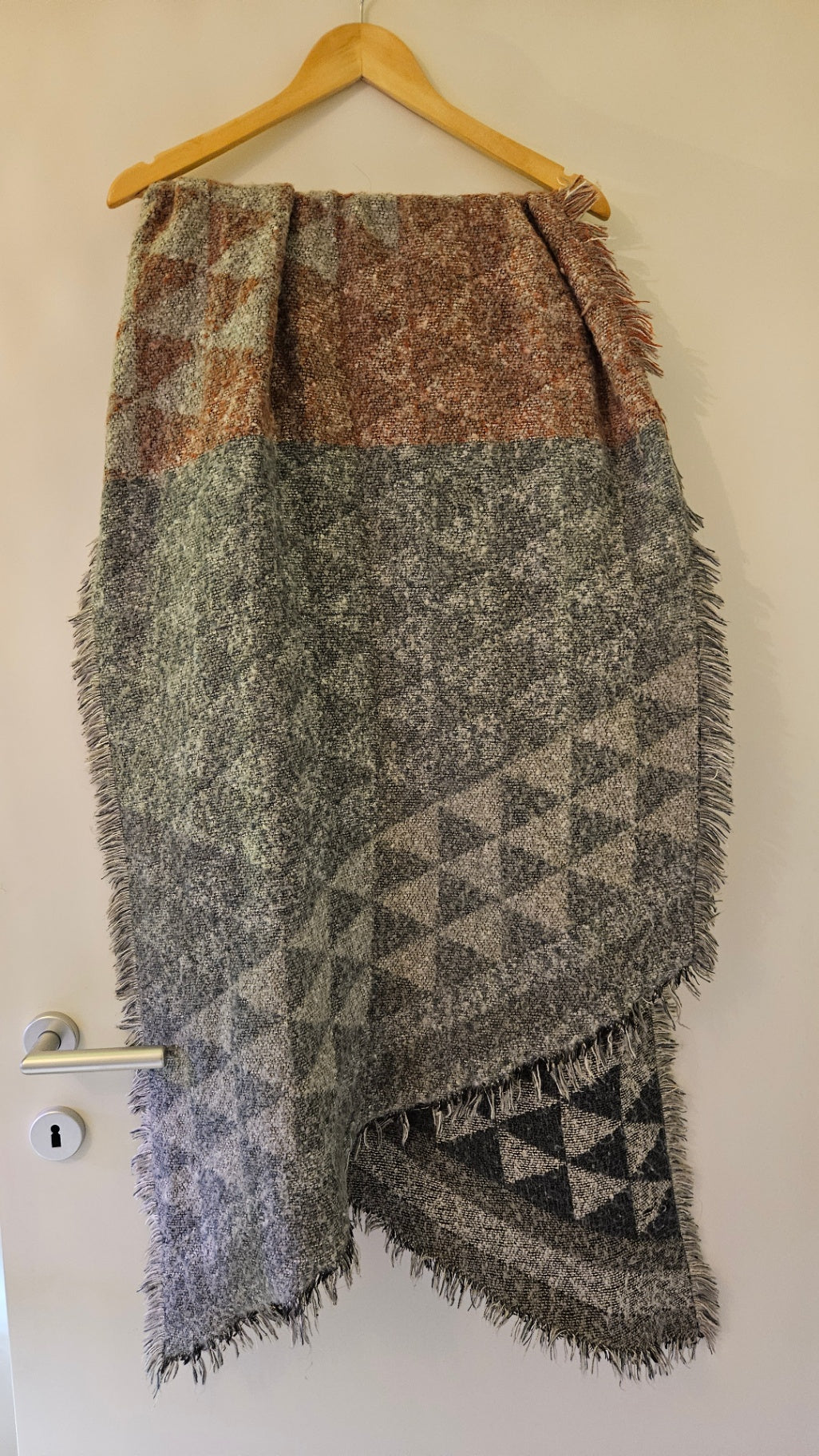 Schal Mehrfarbig (Rot, Grau)