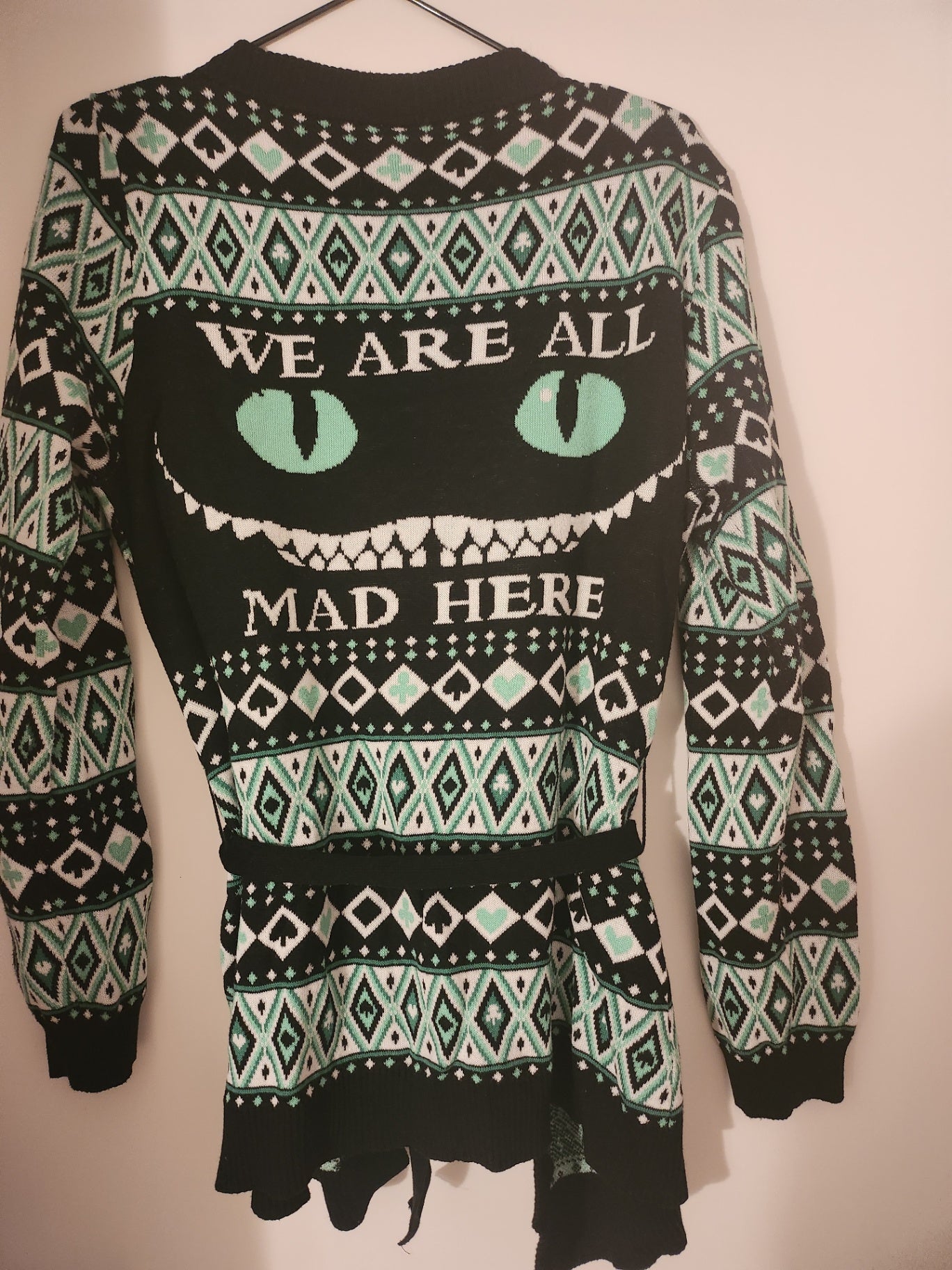 Disney Strickjacke Schwarz, Mintgrün, Weiß