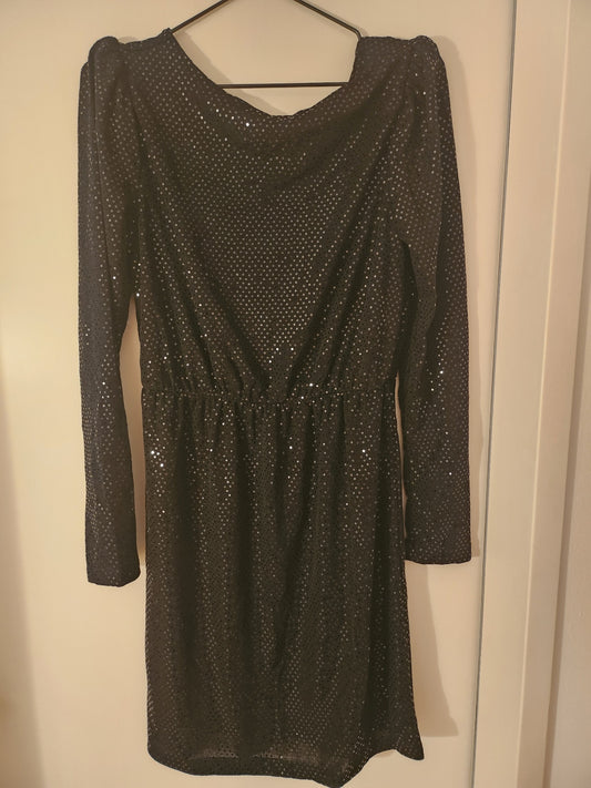Kleid S-M Schwarz mit Pailletten