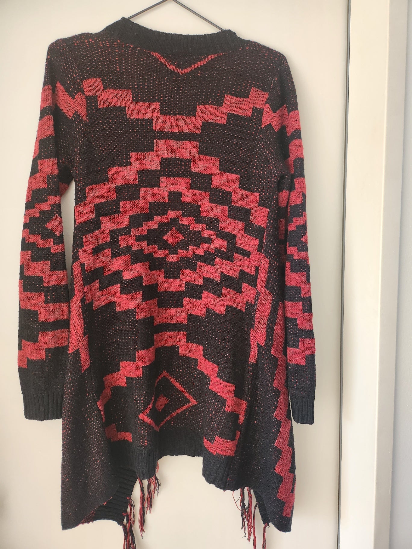 Blind Date Strickjacke XS Schwarz und Rot