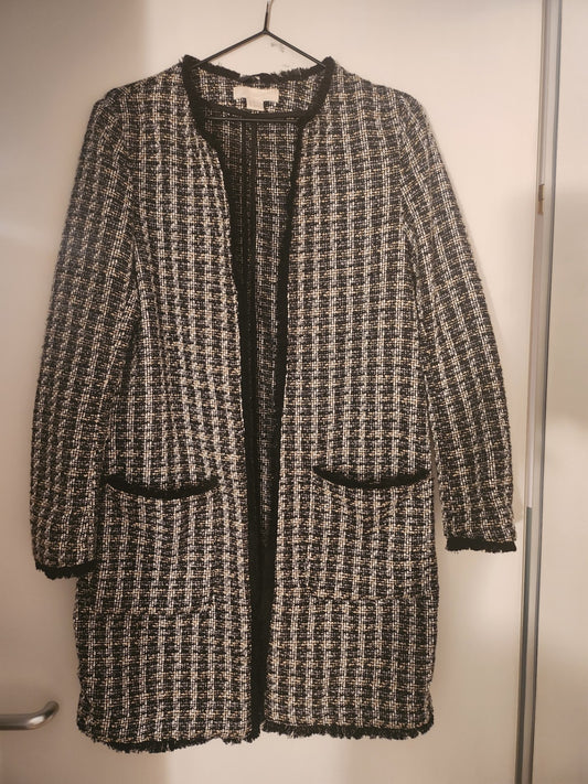 H&M Jacke 36 Mehrfarbig (Schwarz, Weiß, Braun)
