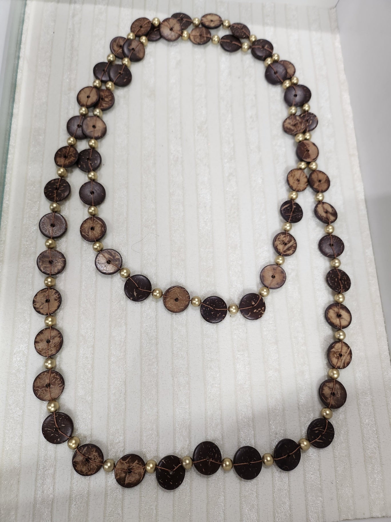 Halskette Braun und Beige