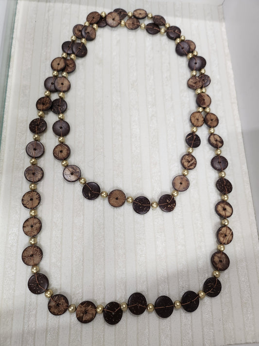 Halskette Braun und Beige