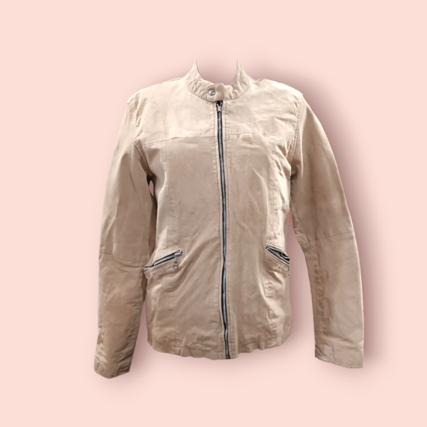 W. Strouch Raulederjacke M Beige