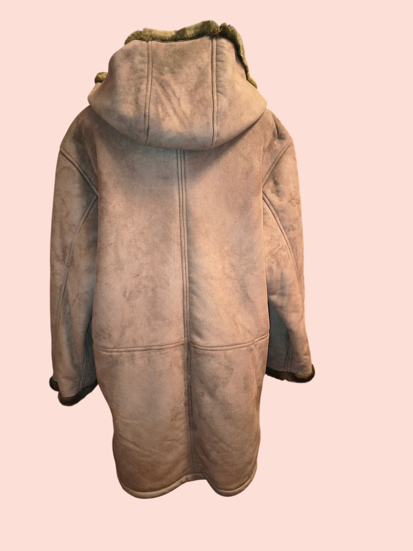 Steinbock Kunstpelzmantel M/L Grün