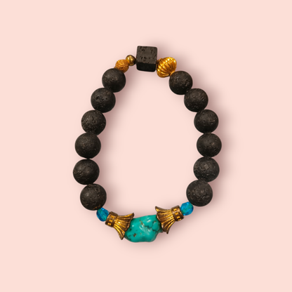Handgemachtes Armband Halbedelstein