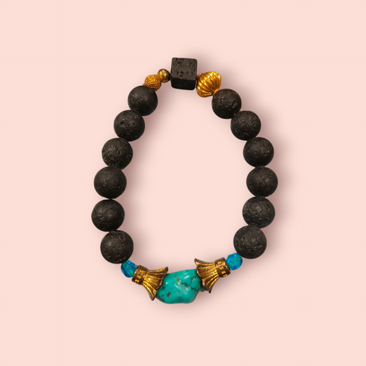 Handgemachtes Armband Halbedelstein