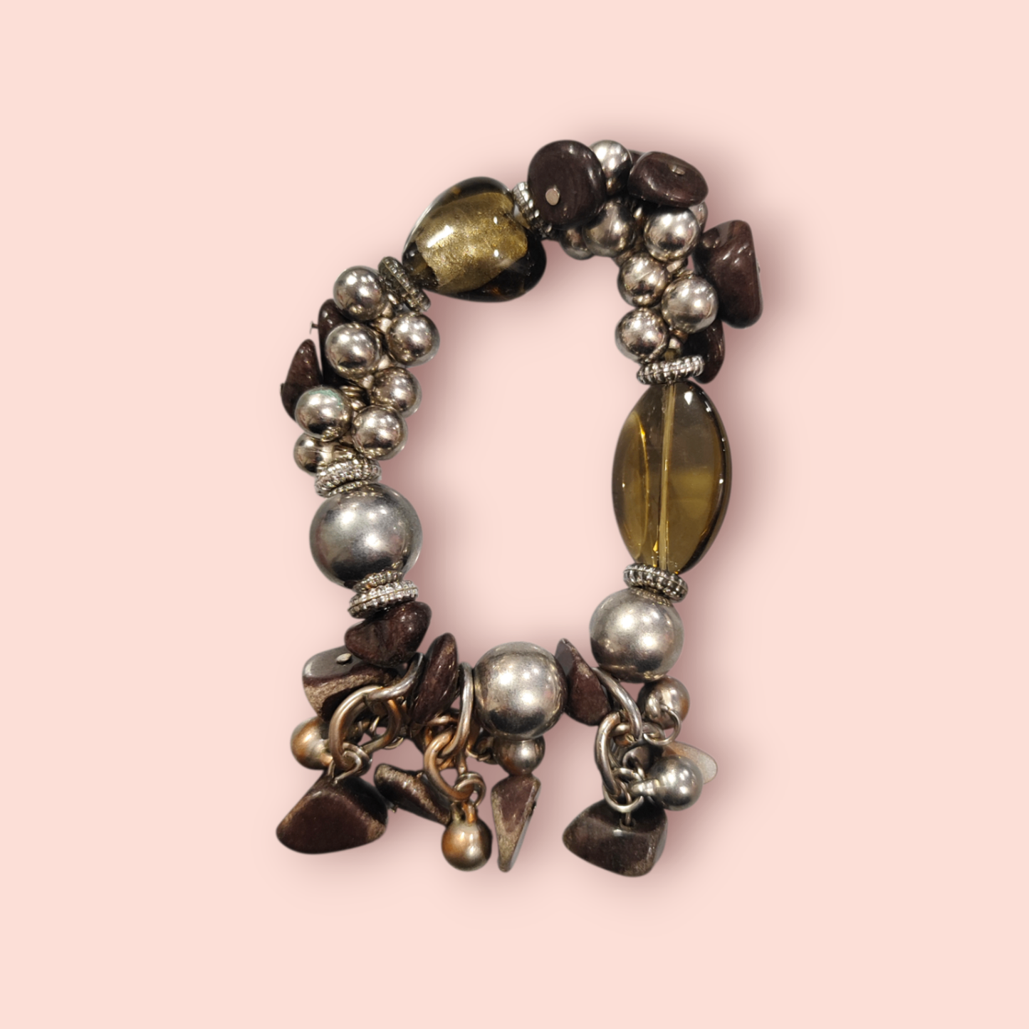 Armband Mehrfarbig (Gold, Silber, Braun)