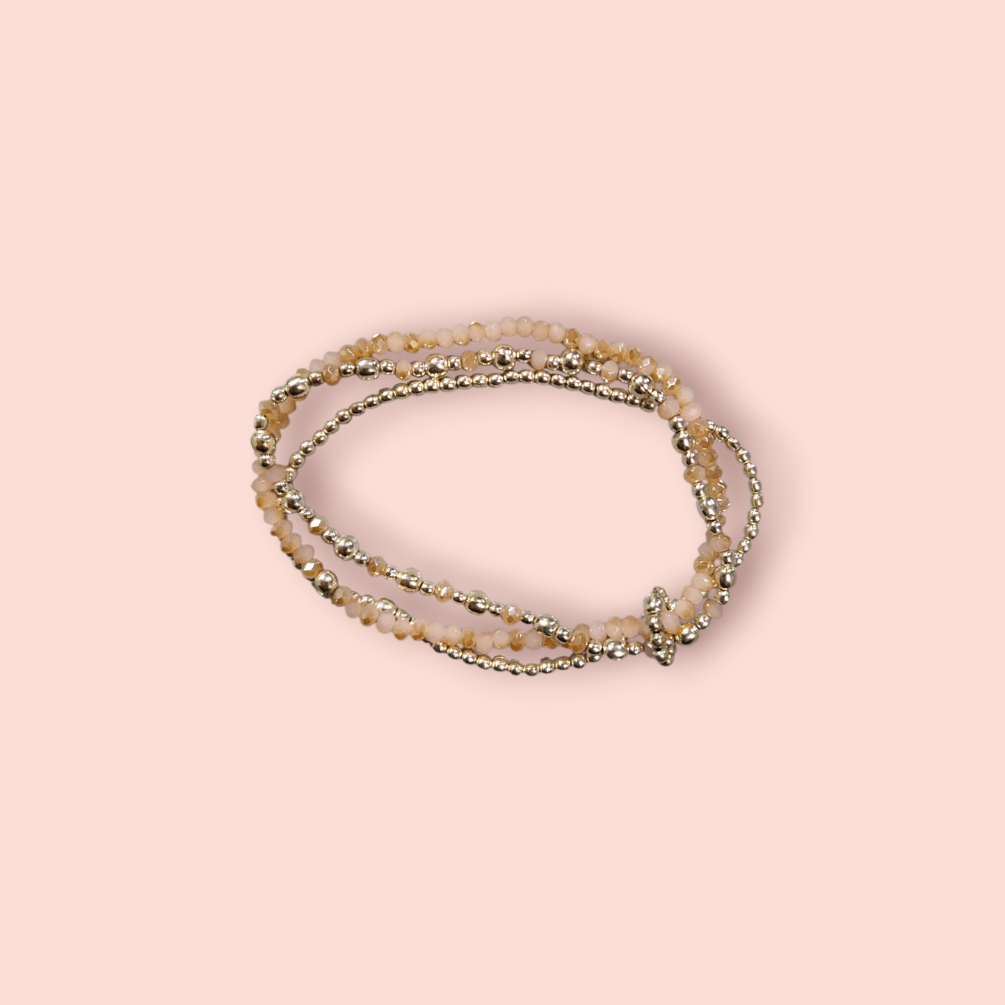 Armband Mehrfarbig (Gold, Silber, Braun)