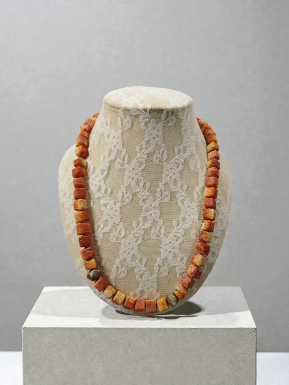 Schaumkoralle Halskette Erdtöne (neu, handgemacht)