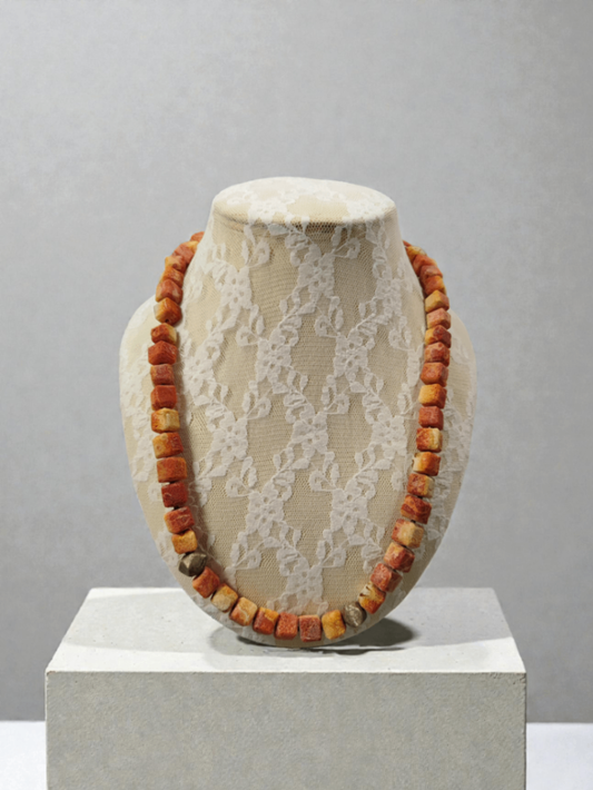 Schaumkoralle Halskette Erdtöne (neu, handgemacht)