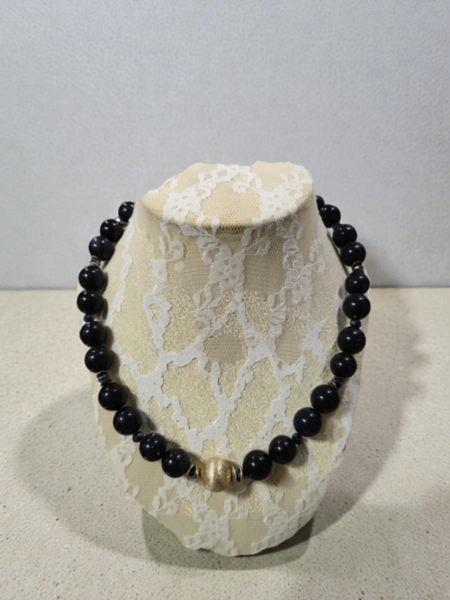 Blaufluß Halskette (neu, handgemacht)