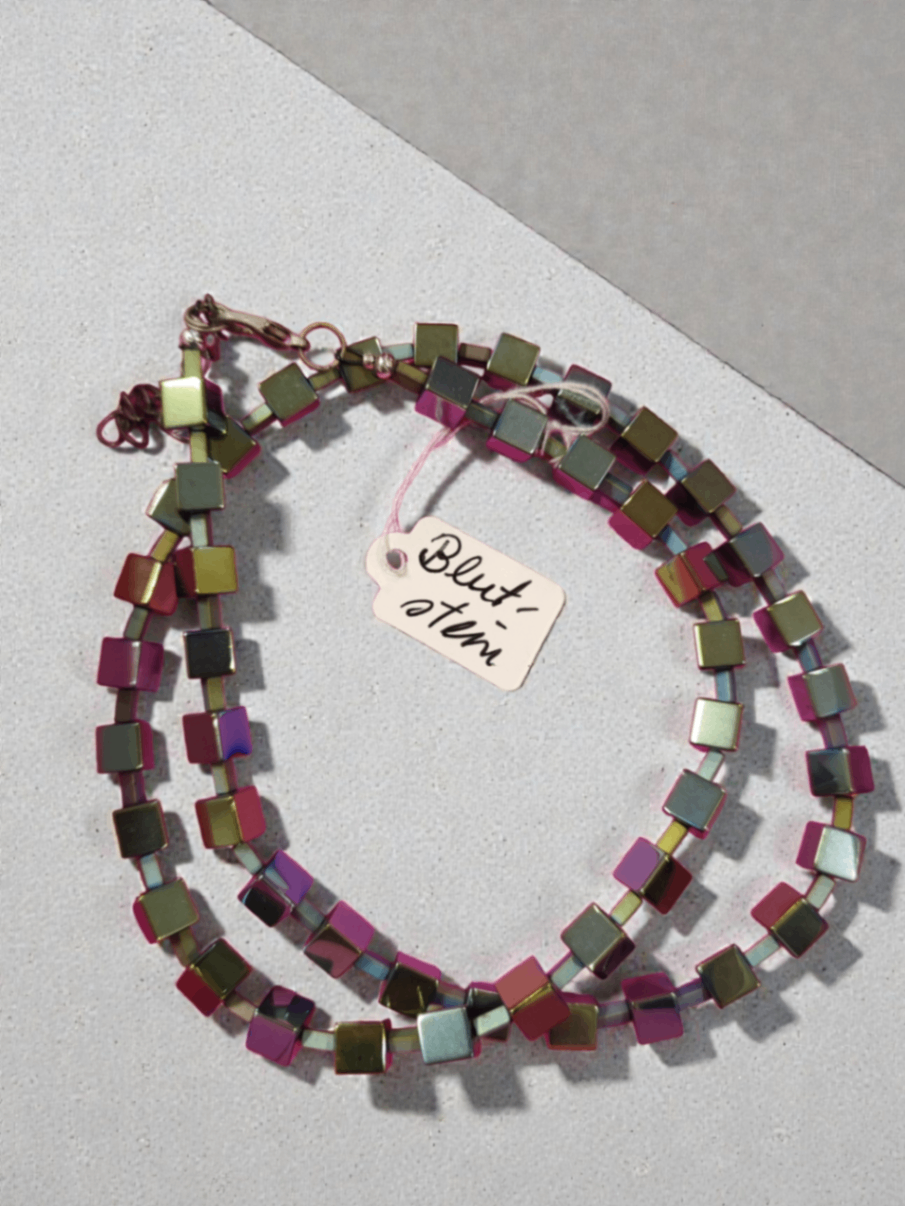 Blutstein - Hematit Halskette (neu, handgemacht)