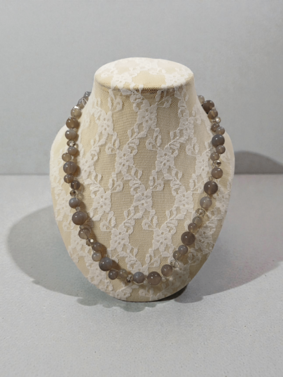 Quarz & Kristall Halskette (neu, handgemacht)