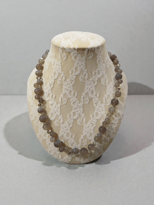 Quarz & Kristall Halskette (neu, handgemacht)