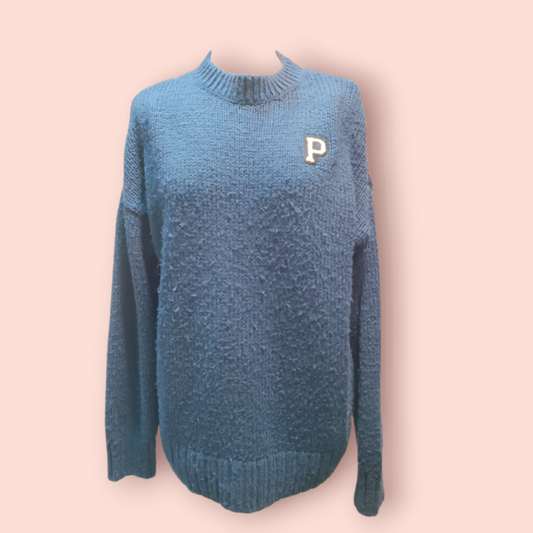 Pink Victoria's Secret Pullover L Blau mit Aufdruck
