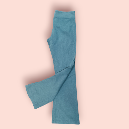 Stoffhose L Grau + flared legs