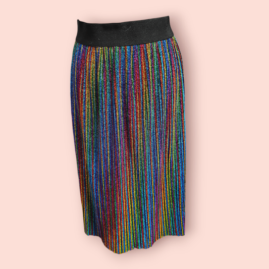 Monki Faltenrock M Glitzer/Bunt