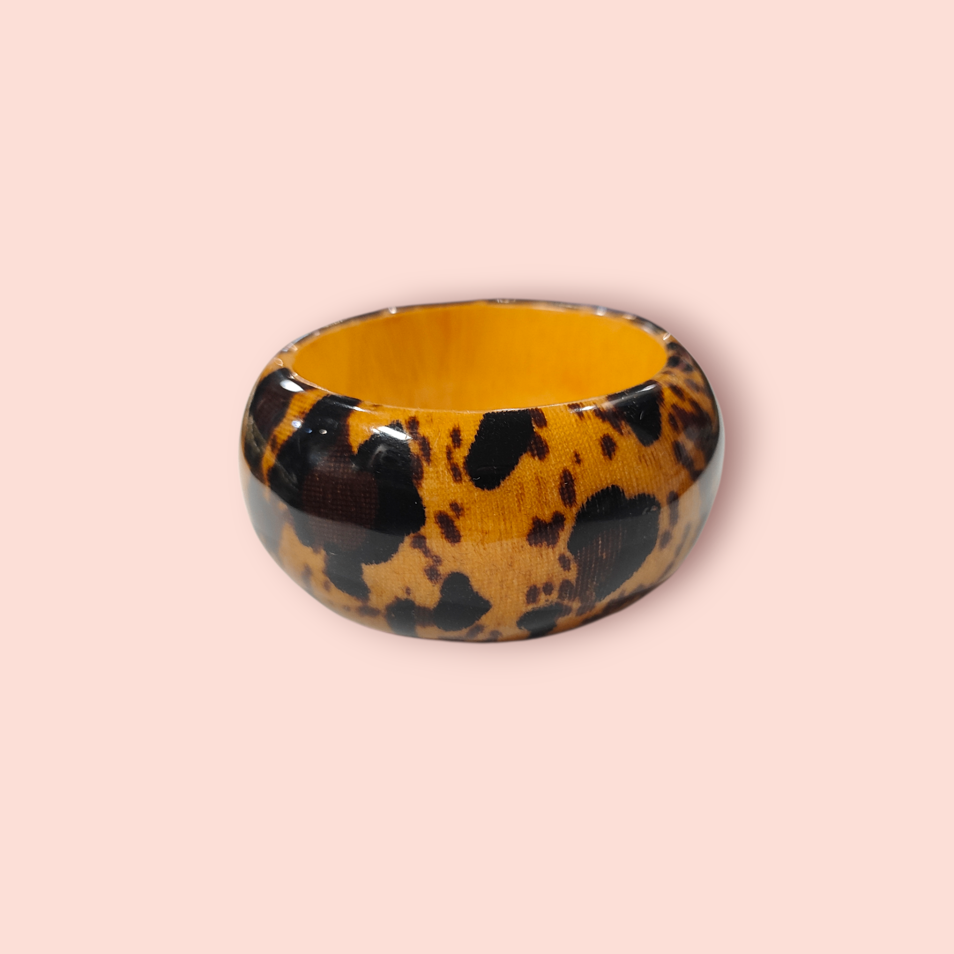 Armband Hellbraun mit dunklem Leopardenmuster