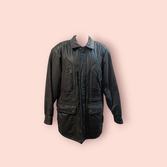 Lederjacke XL Schwarz