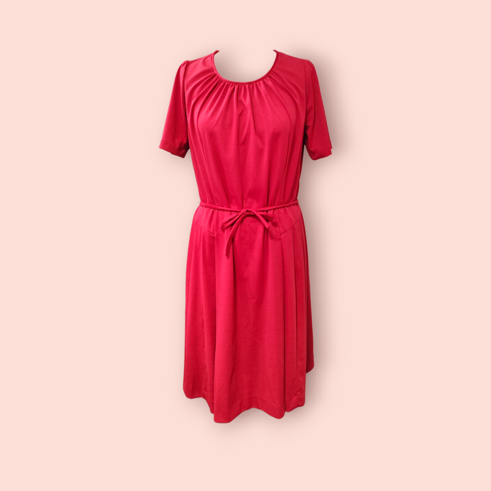 Kleid XL mit Falten seitlich, Rundkragen