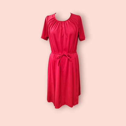Kleid XL mit Falten seitlich, Rundkragen