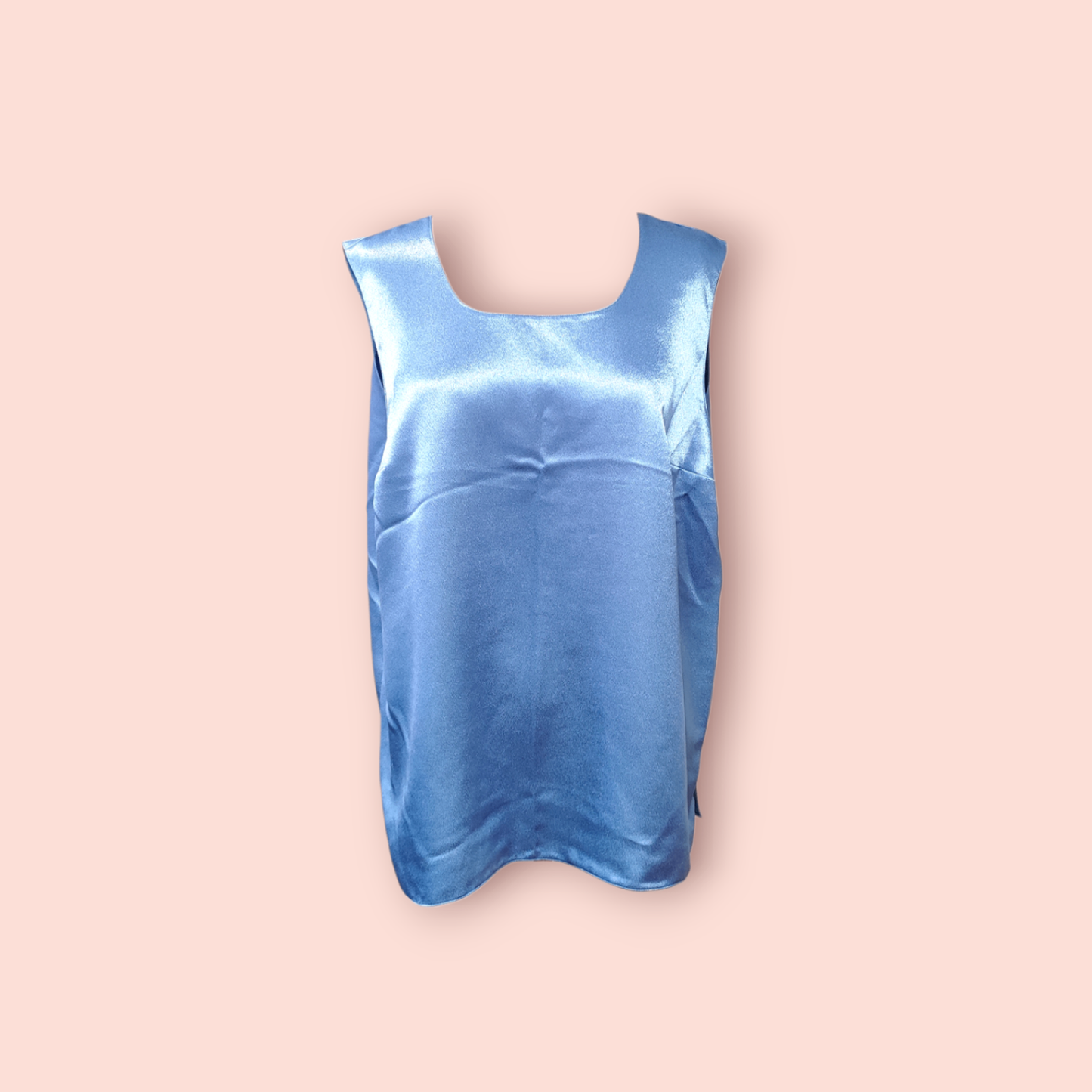 Top XXL Blau Satinlook