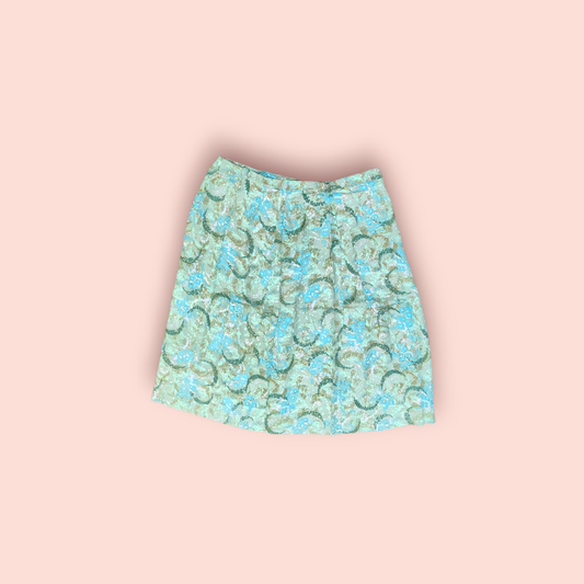 Rock XXL Florales Muster (Blau, Grün)