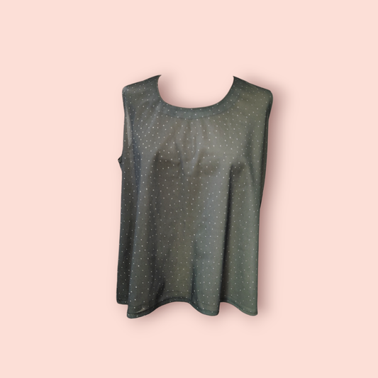 Top L Grün mit weißen Punkten