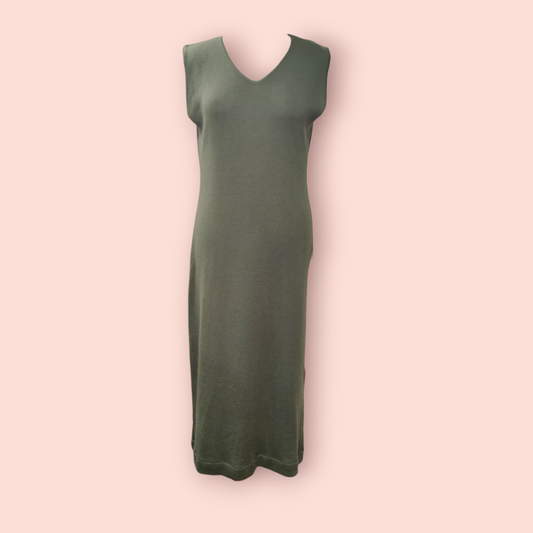 Gabriella Benelli Maxi Kleid M Olivegrün