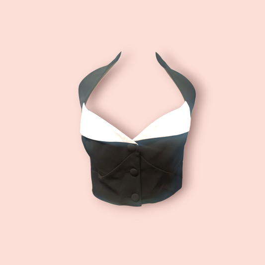 Asos Top XL Schwarz, Weiß